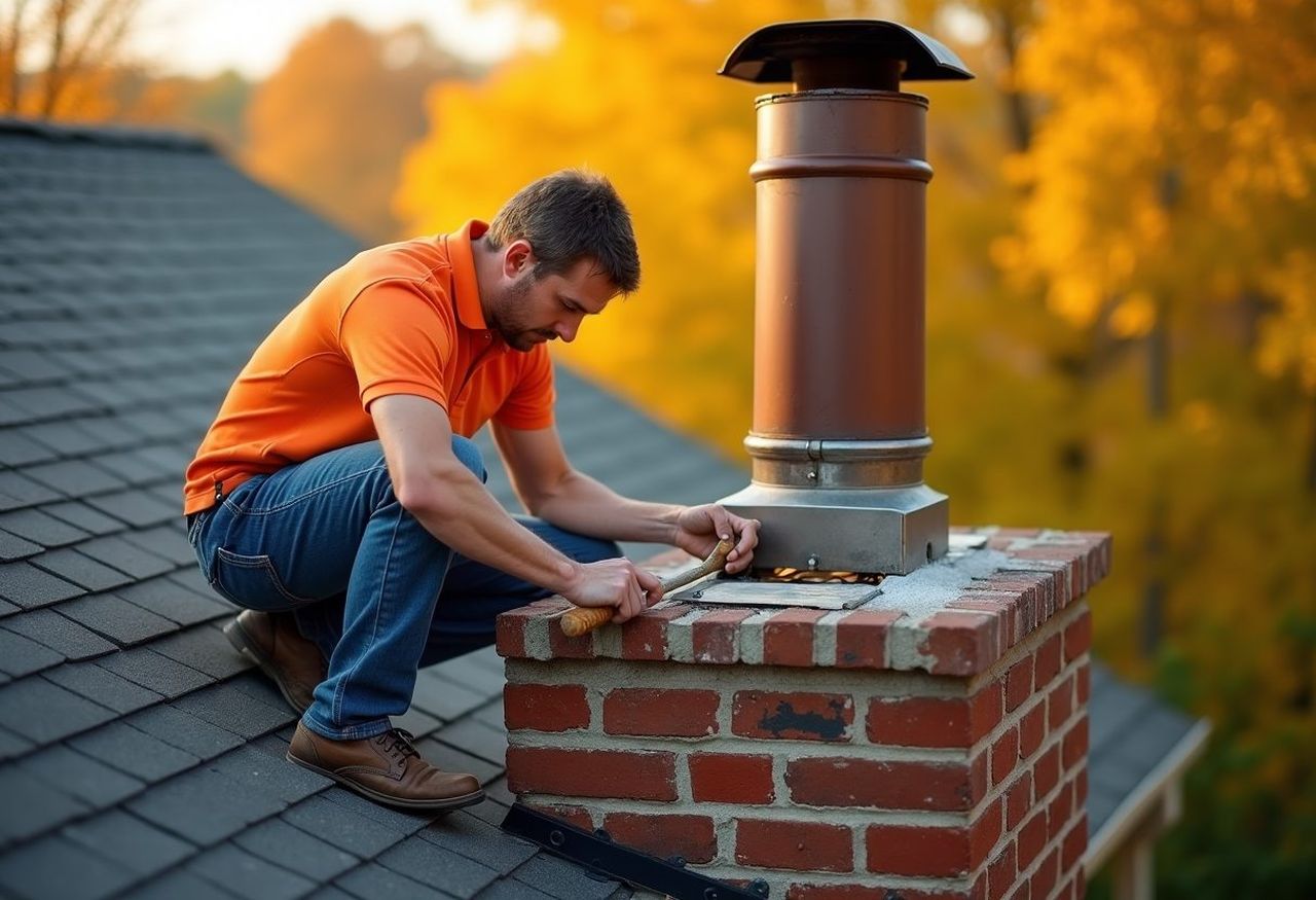 Pinnacle Chimney Services chimney technician at work